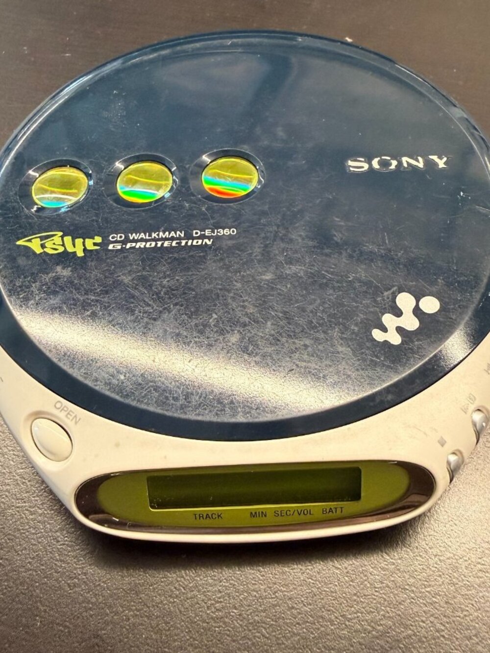 TESTED WORKS! Sony Walkman D-EJ360 Portable CD Player, Blue/White, Jack
